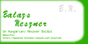 balazs meszner business card